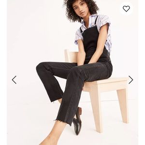 NWT Madewell Skinny Raw Hem Overalls Lunar Wash